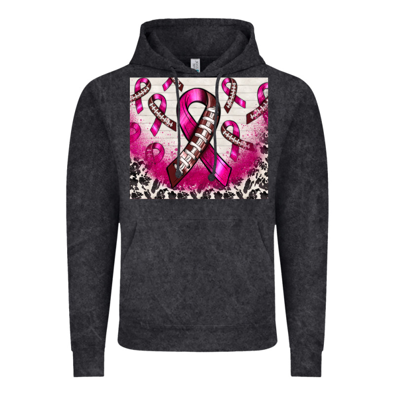 Breast Cancer American Football Ribbon Vintage Hoodie by NancyCooperArtShop | Teevron