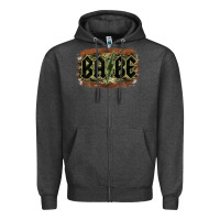 Charcoal Heather Camouflage Patterned Babe Tried Zipper Hoodie - Bettercallsaul