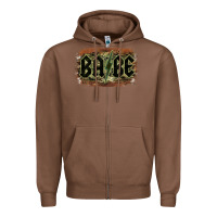 Chestnut Camouflage Patterned Babe Tried Zipper Hoodie - Bettercallsaul