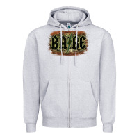 Camouflage Patterned Babe Tried Zipper Hoodie | Teevron