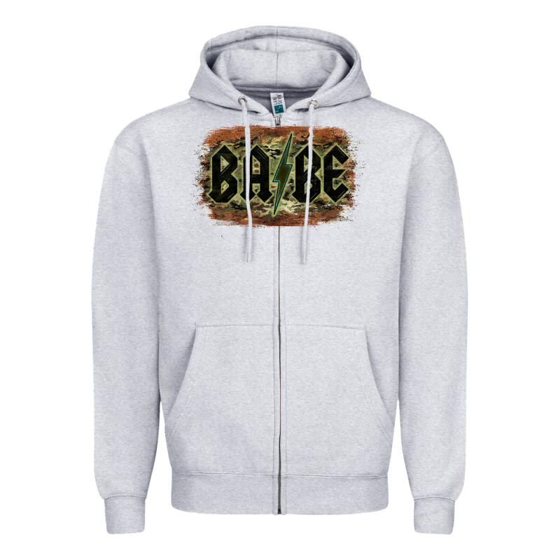 Camouflage Patterned Babe Tried Zipper Hoodie by Bettercallsaul | Teevron