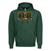 Sports Green Camouflage Patterned Babe Tried Zipper Hoodie - Bettercallsaul