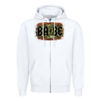 White Camouflage Patterned Babe Tried Zipper Hoodie - Bettercallsaul