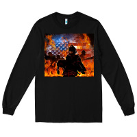 Black western firefighters Long Sleeve Tee - MaliasSmallBusiness