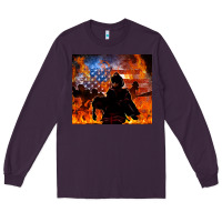 Plum western firefighters Long Sleeve Tee - MaliasSmallBusiness