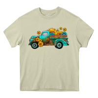 Farm Truck With Sunflower Heavy Core Tee | Teevron