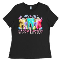 Black happy easter tooth Ladies Tee - RacoonDesign
