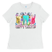 White happy easter tooth Ladies Tee - RacoonDesign