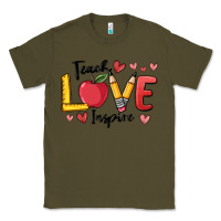 Army Green teach love inspire Classic Tee - MaliasSmallBusiness