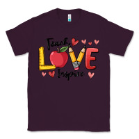 Plum teach love inspire Classic Tee - MaliasSmallBusiness