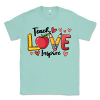 Seafoam teach love inspire Classic Tee - MaliasSmallBusiness