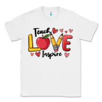 White teach love inspire Classic Tee - MaliasSmallBusiness
