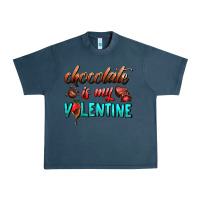 Midnight Navy chocolate is my valentine Urban Heavy Tee - AdoDesignShop