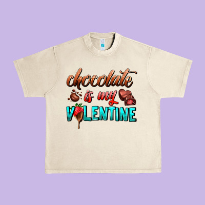 Chocolate Is My Valentine Urban Heavy Tee Designed By Adodesignshop