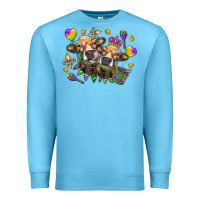 Ocean Blue Mardi Gras Heifers Premium Sweatshirt - HowdyJamesFarm