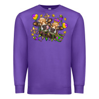 Purple Mardi Gras Heifers Premium Sweatshirt - HowdyJamesFarm