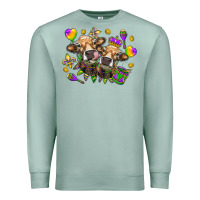 Seafoam Mardi Gras Heifers Premium Sweatshirt - HowdyJamesFarm
