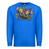 True Royal Mardi Gras Heifers Premium Sweatshirt - HowdyJamesFarm