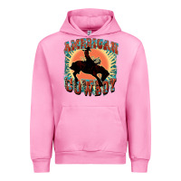 Fuchsia Pink American cowboy Urban Hoodie - FaDigitalArtStudio