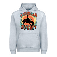 Heather Grey American cowboy Urban Hoodie - FaDigitalArtStudio