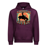 Mauve Wine American cowboy Urban Hoodie - FaDigitalArtStudio