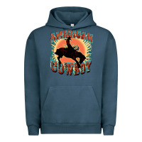 Pigment Midnight Navy American cowboy Urban Hoodie - FaDigitalArtStudio