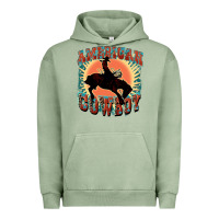 Pigment Oil Green American cowboy Urban Hoodie - FaDigitalArtStudio