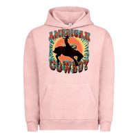 Pigment Salmon American cowboy Urban Hoodie - FaDigitalArtStudio