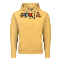 Vintage Mustard western christmas santa claus sunflowers and cactus Vintage Hoodie - Jasminsmagicworld
