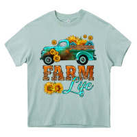 Arona farm truck  farm life with sunflower Heavy Core Tee - HRA Design Shop