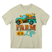 Mossy farm truck  farm life with sunflower Heavy Core Tee - HRA Design Shop