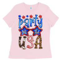 Bubblegum Pink part in the usa Ladies Tee - HRA Design Shop