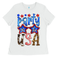 White part in the usa Ladies Tee - HRA Design Shop