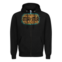 Black Leopard Patterned Mama Tried Zipper Hoodie - Bettercallsaul