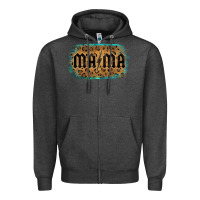 Charcoal Heather Leopard Patterned Mama Tried Zipper Hoodie - Bettercallsaul