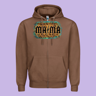 Leopard Patterned Mama Tried Zipper Hoodie Designed By Bettercallsaul
