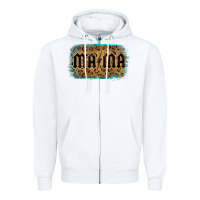 White Leopard Patterned Mama Tried Zipper Hoodie - Bettercallsaul
