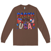 Chestnut party in the usa Long Sleeve Tee - NancyCooperArtShop