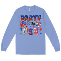 Colony Blue party in the usa Long Sleeve Tee - NancyCooperArtShop