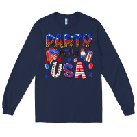 Navy party in the usa Long Sleeve Tee - NancyCooperArtShop