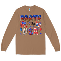 Toasted Coconut party in the usa Long Sleeve Tee - NancyCooperArtShop