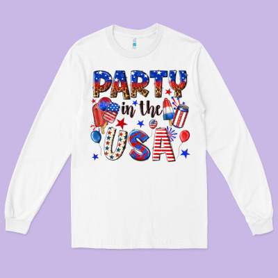 Party In The Usa Long Sleeve Tee Designed By Nancycooperartshop