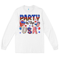 White party in the usa Long Sleeve Tee - NancyCooperArtShop
