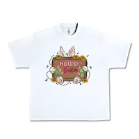 White howdy easter Urban Heavy Tee - MaliasSmallBusiness