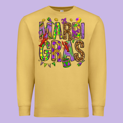 Mardi Gras Premium Sweatshirt Designed By Howdyjamesfarm