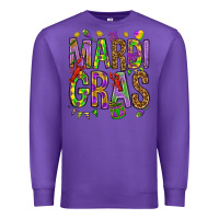 Purple Mardi Gras Premium Sweatshirt - HowdyJamesFarm