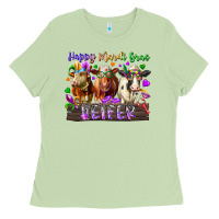 Matcha happy mardi gras heifer Ladies Tee - RacoonDesign