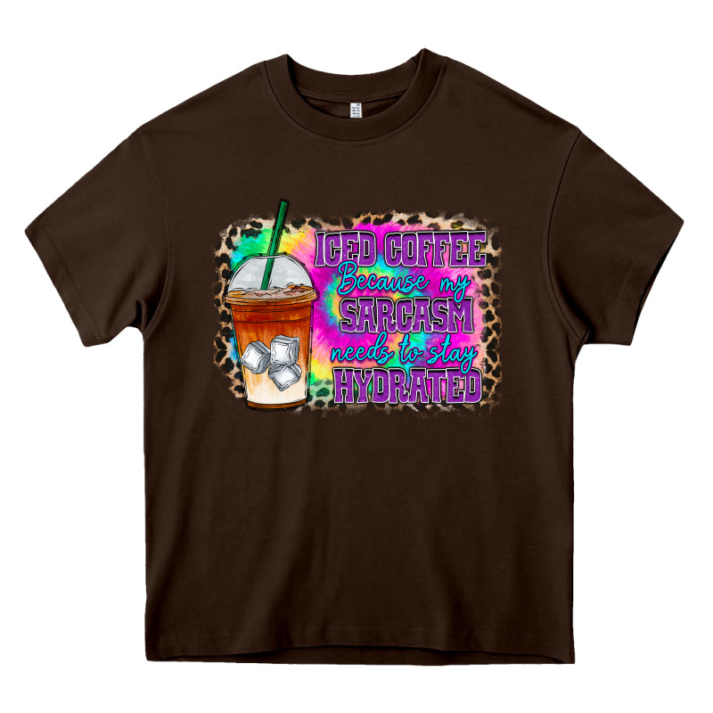 Iced Coffee Sarcasm Heavy Core Tee by RacoonDesign | Teevron