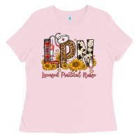 Bubblegum Pink lpn licensed practical nurse Ladies Tee - FaDigitalArtStudio