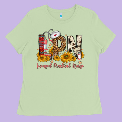 Lpn Licensed Practical Nurse Ladies Tee Designed By Fadigitalartstudio